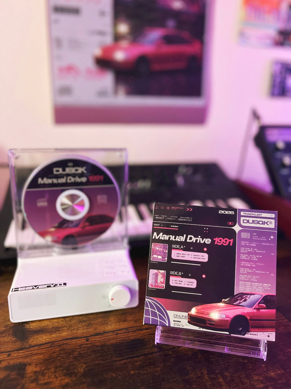 Manual Drive 1991 CD with cardboard jacket, back cover