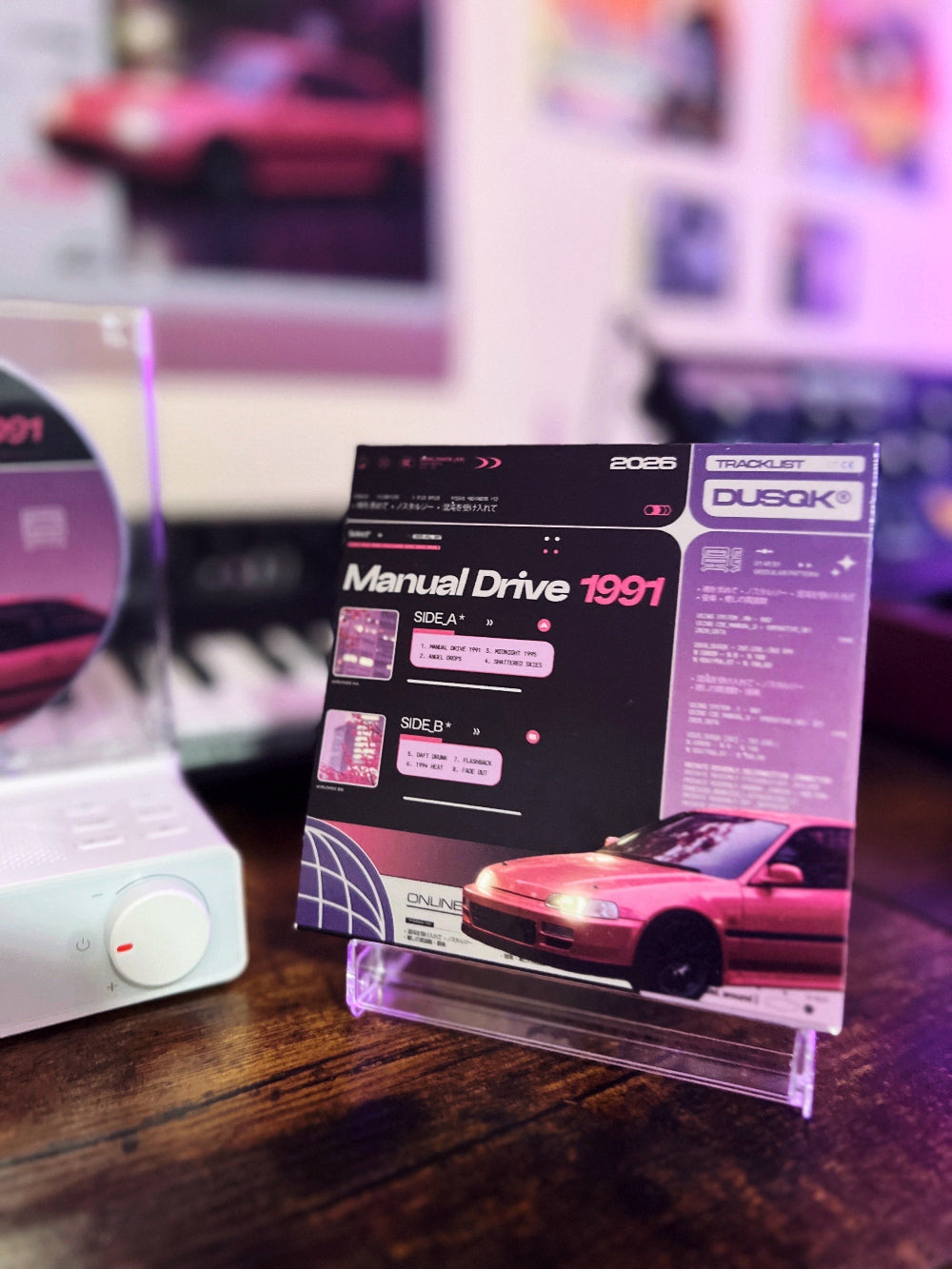 Manual Drive 1991 CD with cardboard jacket, back cover zoom