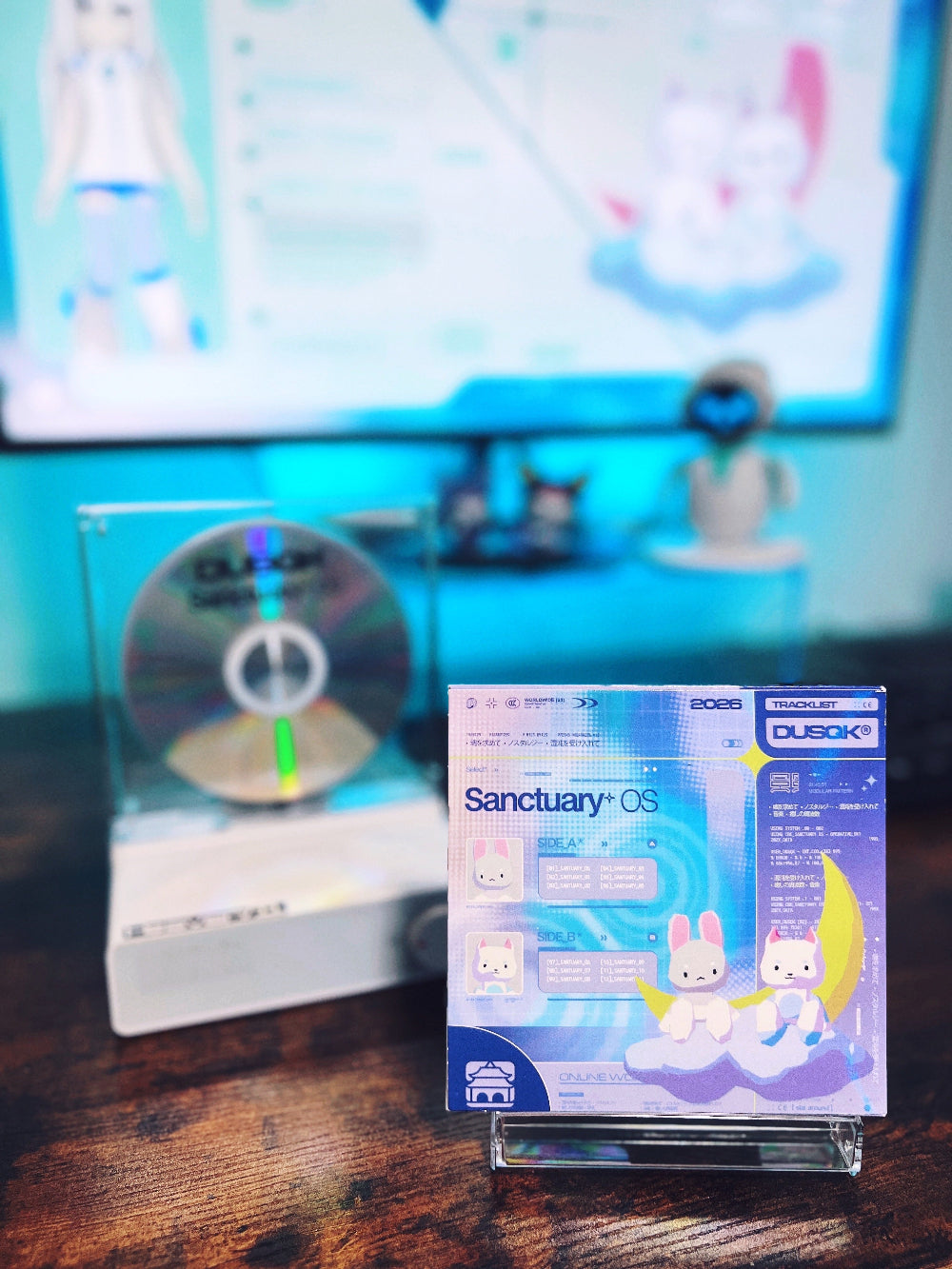 Sanctuary OS CD in cardboard jacket, back cover zoom