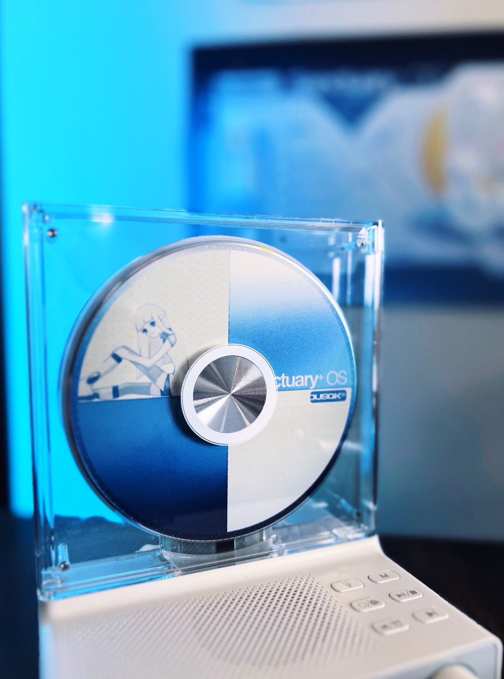 Sanctuary OS disc displayed in CD player