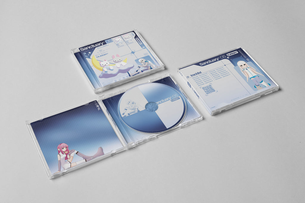 Sanctuary OS CD display, jewel case